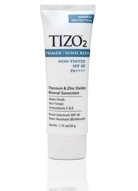 TIZO2 Facial Primer Sunscreen - non-tinted matte finish SPF 40