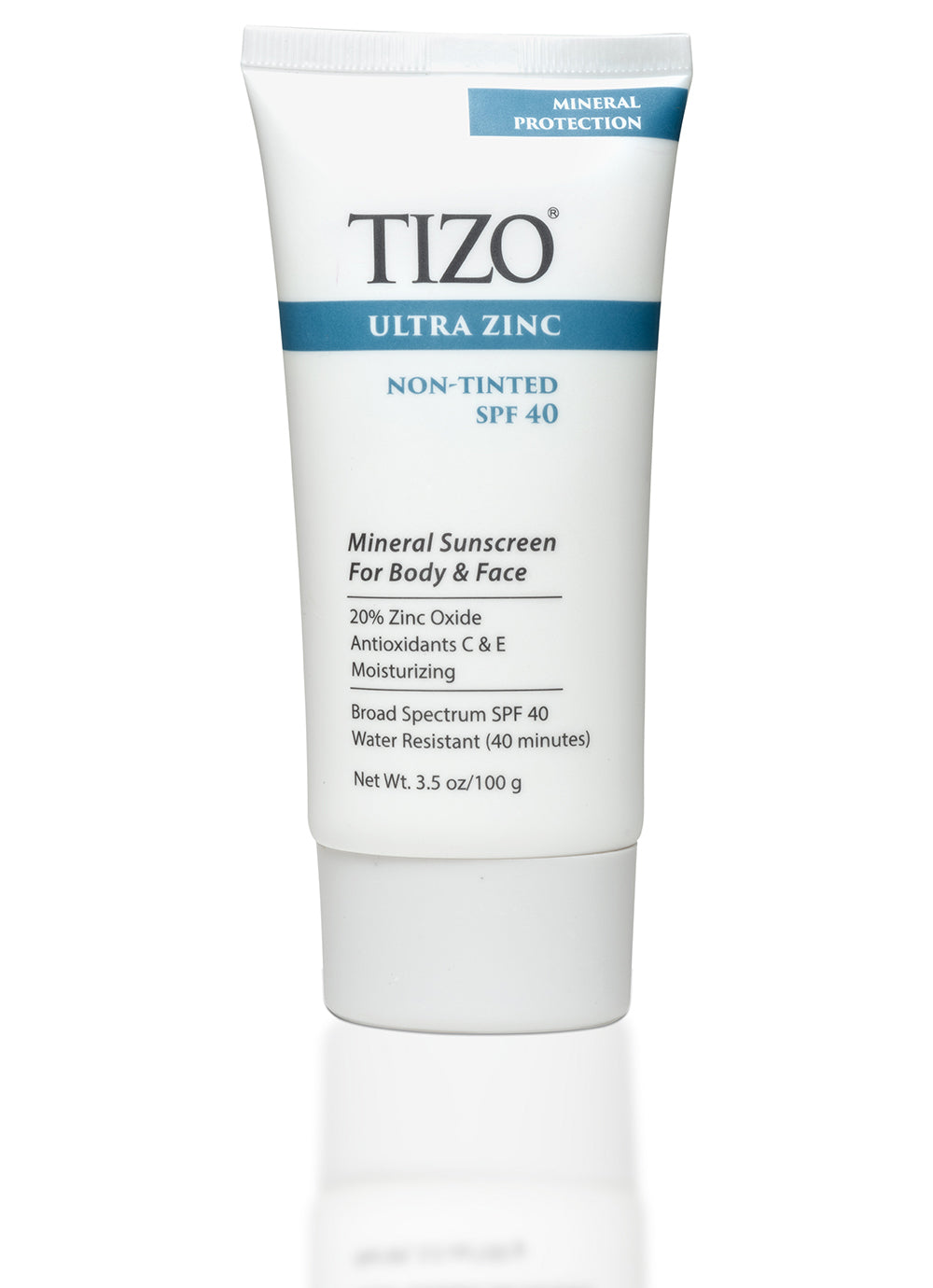 TIZO Ultra Zinc Body & Face Sunscreen - non-tinted dewy finish SPF 40